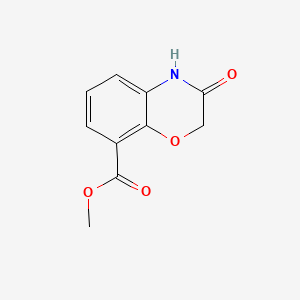 Methyl 3-oxo-3,4-dihydro-2H-benzo[b][1,4]oxazine-8-carboxylate chemical structure (CAS 149396-34-9)