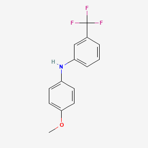 N-(4-Methoxyphenyl)-3-(trifluoromethyl)aniline chemical structure (CAS 1494-26-4)