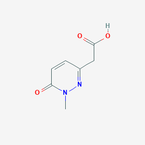 2-(1-Methyl-6-oxo-1,6-dihydropyridazin-3-yl)acetic acid chemical structure (CAS 1494446-98-8)