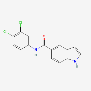 N-(3,4-Dichlorophenyl)-1H-indole-5-carboxamide chemical structure (CAS 1494477-03-0)