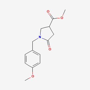 Methyl 1-(4-methoxybenzyl)-5-oxopyrrolidine-3-carboxylate chemical structure (CAS 149505-71-5)