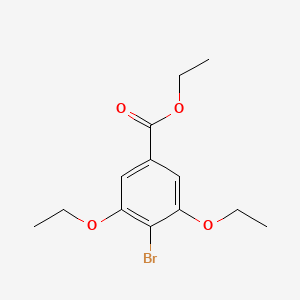 Ethyl 4-bromo-3,5-diethoxybenzoate chemical structure (CAS 149517-92-0)