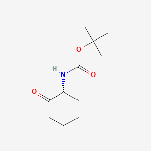 (R)-N-Boc-2-aminocyclohexanone chemical structure (CAS 149524-64-1)