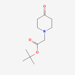 tert-Butyl 2-(4-oxopiperidin-1-yl)acetate chemical structure (CAS 149554-03-0)