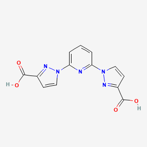 1,1'-(Pyridine-2,6-diyl)bis(1H-pyrazole-3-carboxylic acid) chemical structure (CAS 149558-69-0)