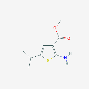 Methyl 2-amino-5-isopropylthiophene-3-carboxylate chemical structure (CAS 149587-85-9)