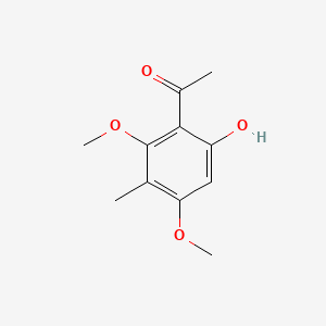 1-(6-Hydroxy-2,4-dimethoxy-3-methylphenyl)ethan-1-one chemical structure (CAS 14964-98-8)