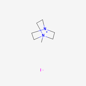 1-Methyl-1,4-diazabicyclo[2.2.2]octan-1-ium iodide chemical structure (CAS 14968-74-2)