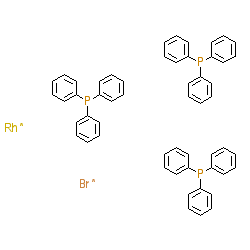 Bromotris(triphenylphosphine)rhodium(I) chemical structure (CAS 14973-89-8)