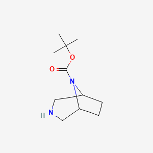 tert-Butyl 3,8-diazabicyclo[3.2.1]octane-8-carboxylate chemical structure (CAS 149771-44-8)