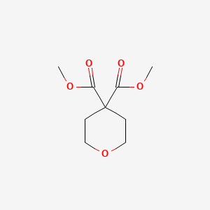 Dimethyl Tetrahydropyran-4,4-dicarboxylate chemical structure (CAS 149777-00-4)