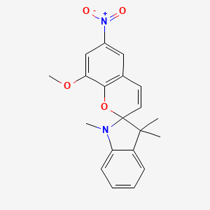 8-Methoxy-1',3',3'-trimethyl-6-nitrospiro[chromene-2,2'-indoline] chemical structure (CAS 1498-89-1)