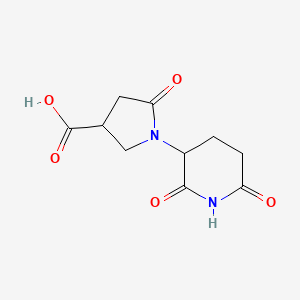 1-(2,6-Dioxopiperidin-3-yl)-5-oxopyrrolidine-3-carboxylic acid chemical structure (CAS 1498191-33-5)