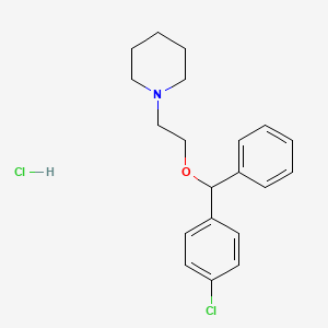 1-(2-((4-Chlorophenyl)(phenyl)methoxy)ethyl)piperidine hydrochloride chemical structure (CAS 14984-68-0)