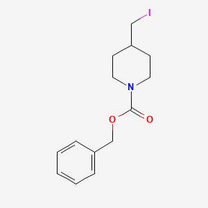 Benzyl 4-(iodomethyl)piperidine-1-carboxylate chemical structure (CAS 149897-41-6)