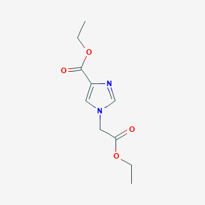 Ethyl 1-(2-Ethoxy-2-oxoethyl)-1H-imidazole-4-carboxylate chemical structure (CAS 1499238-81-1)