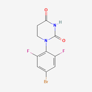 1-(4-Bromo-2,6-difluorophenyl)dihydropyrimidine-2,4(1H,3H)-dione chemical structure (CAS 1499388-70-3)