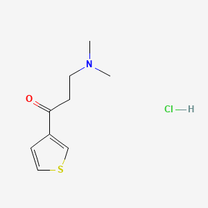 3-(Dimethylamino)-1-(thiophen-3-yl)propan-1-one hydrochloride chemical structure (CAS 14994-02-6)