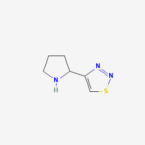 4-(Pyrrolidin-2-yl)-1,2,3-thiadiazole chemical structure (CAS 1499505-79-1)