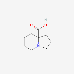 Octahydroindolizine-8a-carboxylic acid chemical structure (CAS 1499634-72-8)