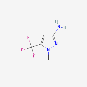 1-Methyl-5-(trifluoromethyl)-1H-pyrazol-3-amine chemical structure (CAS 149978-42-7)