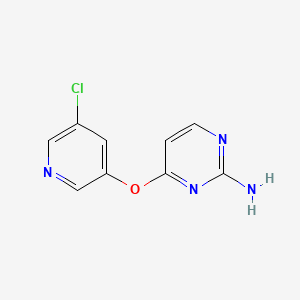 4-((5-Chloropyridin-3-yl)oxy)pyrimidin-2-amine chemical structure (CAS 1499807-41-8)