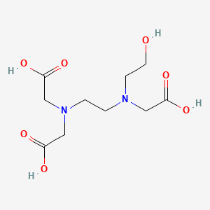 2,2-((2-((Carboxymethyl)(2-hydroxyethyl)amino)ethyl)azanediyl)diacetic acid chemical structure (CAS 150-39-0)