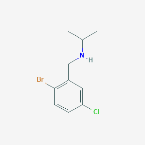 N-(2-Bromo-5-chlorobenzyl)propan-2-amine chemical structure (CAS 1500242-27-2)