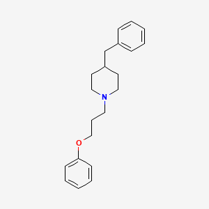 4-Benzyl-1-(3-phenoxypropyl)piperidine chemical structure (CAS 150085-21-5)