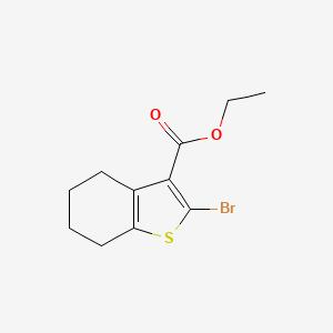 Ethyl 2-bromo-4,5,6,7-tetrahydrobenzo[b]thiophene-3-carboxylate chemical structure (CAS 150108-66-0)