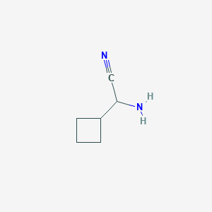 2-Amino-2-cyclobutylacetonitrile chemical structure (CAS 1501181-19-6)