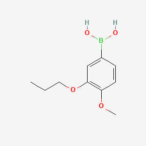 (4-Methoxy-3-propoxyphenyl)boronic acid chemical structure (CAS 150145-31-6)