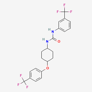 1-(trans-4-(4-(Trifluoromethyl)phenoxy)cyclohexyl)-3-(3-(trifluoromethyl)phenyl)urea chemical structure (CAS 1501618-04-7)