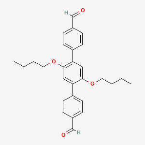 2',5'-Dibutoxy-[1,1':4',1''-terphenyl]-4,4''-dicarbaldehyde chemical structure (CAS 1501954-20-6)