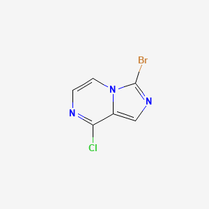 3-Bromo-8-chloroimidazo[1,5-a]pyrazine chemical structure (CAS 1502776-60-4)