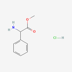 Methyl 2-amino-2-phenylacetate hydrochloride chemical structure (CAS 15028-40-7)