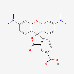 3',6'-Bis(dimethylamino)-3-oxo-3H-spiro[isobenzofuran-1,9'-xanthene]-5-carboxylic acid chemical structure (CAS 150322-05-7)