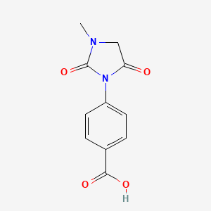 4-(3-Methyl-2,5-dioxoimidazolidin-1-yl)benzoic acid chemical structure (CAS 1503829-25-1)