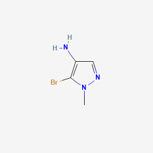 5-Bromo-1-methyl-1H-pyrazol-4-amine chemical structure (CAS 1504254-19-6)