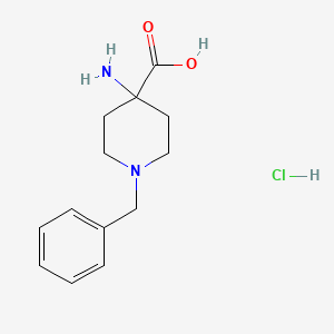 4-Amino-1-benzylpiperidine-4-carboxylic acid hydrochloride chemical structure (CAS 150435-80-6)
