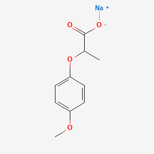 Sodium 2-(4-methoxyphenoxy)propanoate chemical structure (CAS 150436-68-3)