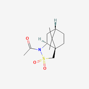 1-((3aR,6S,7aS)-8,8-Dimethyl-2,2-dioxidotetrahydro-3H-3a,6-methanobenzo[c]isothiazol-1(4H)-yl)ethan-1-one chemical structure (CAS 150448-66-1)