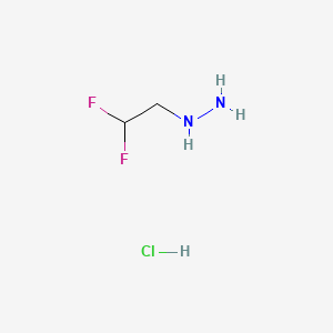 (2,2-Difluoroethyl)hydrazine hydrochloride chemical structure (CAS 1504582-53-9)