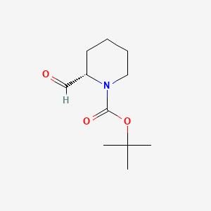 (S)-tert-Butyl 2-formylpiperidine-1-carboxylate chemical structure (CAS 150521-32-7)