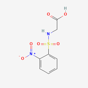 2-(2-Nitrobenzenesulfonamido)acetic acid chemical structure (CAS 15054-42-9)