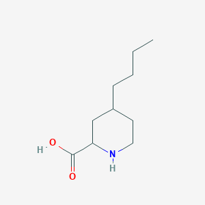 4-Butylpiperidine-2-carboxylic acid chemical structure (CAS 1505567-10-1)