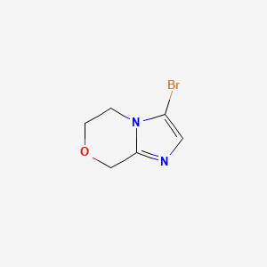 3-Bromo-5,6-dihydro-8H-imidazo[2,1-c][1,4]oxazine chemical structure (CAS 1505641-47-3)