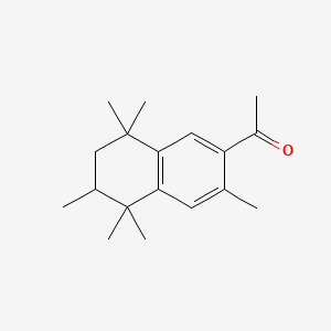 1-(3,5,5,6,8,8-Hexamethyl-5,6,7,8-tetrahydronaphthalen-2-yl)ethan-1-one chemical structure (CAS 1506-02-1)