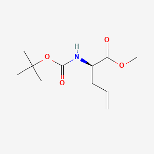 (R)-Methyl 2-((tert-butoxycarbonyl)amino)pent-4-enoate chemical structure (CAS 150652-96-3)