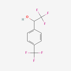 2,2,2-Trifluoro-1-(4-(trifluoromethyl)phenyl)ethan-1-ol chemical structure (CAS 150698-81-0)